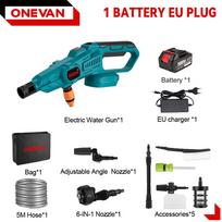 ONEVAN 3500W 200Bar bešepetėlis elektrinis aukšto slėgio ploviklis automobilių plovimo vandens pistoletas sodo laistymo įrankis skirtas Makita 18V baterijai 1 Battery Set