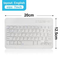 7 colių belaidė mini Bluetooth klaviatūra Įkraunama žaidimų klaviatūra, skirta Android IOS Windows