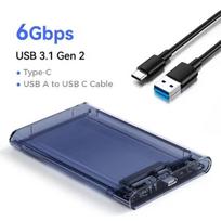 USB3.1 išorinis HDD dėklas 2,5 colio kietojo disko korpusas 5Gbps perdavimo spartos kietojo disko dėklas iš USB į C tipo SATA HDD SSD saugojimo dėklas nešiojamam kompiuteriui