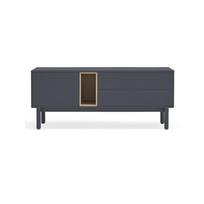 Tamsiai pilkas TV staliukas 140x56 cm Corvo - Teulat