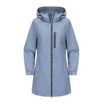 Women's Water-Repellent Windbreaker: Hooded, Long Sleeve, Loose Fit, Perfect for Spring & Autumn Outdoor Sports. Extra Extra Large rožinė