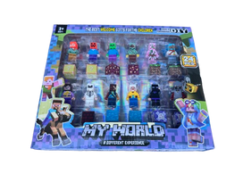 Figurėlės Konstruktoriams Su Magnetiniais Kubeliais Minecraft My World 24 vnt.
