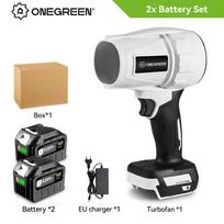 ONEGREEN 2000W bešepetėlis elektrinis turbo pūstuvas reaktyvinis ventiliatorius 200M/S rankinis oro pūstuvas smarkaus pūtimo įrankis, skirtas Makita 18V akumuliatoriui 2 928VF Battery Set