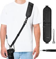 "Arvok" fotoaparato peties dirželis su riešo dirželiu, greito nuėmimo fotoaparato dirželis su varžtais ir 2 kišenėmis, reguliuojamas fotoaparato dirželis, skirtas "Canon Nikon" "Sony" "Fujifilm" "Olympus" DSLR fotoaparatui