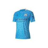 Puma Manchester City Fan Edition trumpomis rankovėmis futbolo marškinėliai vyrams Mėlyni 757058-01 S