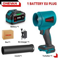 ONEVAN Bekontaktis Elektrinis Pūstuvas Turbo Įkrovimas 3 Pavarų Reguliavimas Belaidis Efektyvus Nukritusių Lapų Dulkių Sniego Įrankis 18V Makita Akumuliatoriui 1 Battery-EU