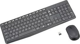 "Logitech MK235" belaidės klaviatūros ir pelės rinkinys, 2,4 GHz ryšys per "Unifying Nano" USB imtuvą, 10 m atstumas, 15 FN klavišų, 3 metus veikianti baterija, kompiuteris / nešiojamasis kompiuteris, prancūziškas AZERTY išdėstymas