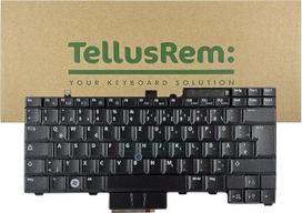 "TellusRem" pakaitinė klaviatūra su vokišku apšvietimu, skirta "Dell Latitude E6400", "Latitude E6410", "Latitude E6500", "Latitude E6510