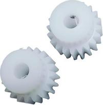 GTPBAO 2 plastikinių cilindrinių cilindrinių cilindrinių krumpliaračių pakuotė, 0,5 modulio, 48 dantys, tiesūs dantys, krumpliaratis su laipteliu, 25 mm skersmuo, 0,5 m, 48 dantys, vairavimo įtaisai (3,17 mm kiaurymė)