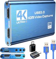 HDMI vaizdo įrašymo kortelė "Switch", 4K išorinė vaizdo įrašymo kortelė transliacijai su USB 3.0 ir 2K 30FPS žaidimų įrašymu, skirta "Nintendo Switch" / PS5 / "Xbox" / PS4 / "Steam Deck
