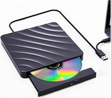 QDSYLQ Išorinis DVD CD įrenginys USB: Išorinis CD diskas nešiojamajam kompiuteriui, išorinis optinis diskas +/-RW ROM, išorinis CD/DVD įrašymo įrenginys ir grotuvas "Windows 11/10/8/7/XP/Vista Linux MacOS