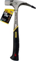 Stanley FatMax Antivibe 1-51-937 stogdengių plaktukas, 600 g svorio, 340 mm ilgio, ergonomiška DynaGrip rankena, slopinantis vibraciją, su magnetiniu vinių laikikliu, 1-51-937