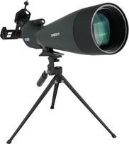 Svbony SV28 25-75 x 100 mm optinis taikiklis su trikoju, didelis apžvalgos laukas, ryškūs ir aiškūs vaizdai, HD BAK4 Porro prizmė FMC, optinis taikiklis su mobiliojo telefono adapteriu, krepšys paukščių stebėjimui,