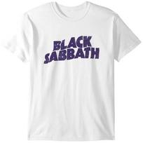 Black-Sabbath Banguotas Logotipas Sunkiojo Metalo Roko Oficialūs Marškinėliai Vyriški Unisex Klasikiniai Marškinėliai Vyriški - BALTI S