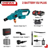 ONEVAN 3500W 200Bar bešepetėlis elektrinis aukšto slėgio ploviklis automobilių plovimo vandens pistoletas sodo laistymo įrankis skirtas Makita 18V baterijai 2 Battery Set