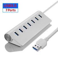 Aliuminio lydinio USB 3.0 šakotuvas 5Gbps didelės spartos 4/7 prievadų USB skirstytuvas dokas USB 3.0 prievadas OTG adapteris nešiojamajam kompiuteriui PC