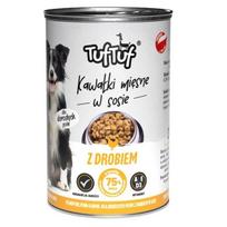 TUF TUF Mėsos gabaliukai su paukštiena - šlapias šunų ėdalas - 1250 g