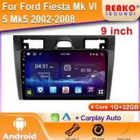Android automobilio radijas Ford Fiesta Mk VI 5 Mk5 2002 - 2008 Multimedia GPS navigacijos grotuvas Stereo Carplay 2 Din DVD Carplay 4 core 1GB+32GB carplay