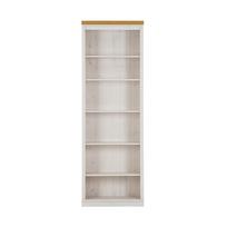 Baltos spalvos iš pušies masyvo knygų spinta 74x223x37 cm Anita – Støraa