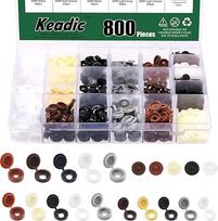 "Keadic" 800 vnt. 20 tipų vandeniui atsparių plastikinių varžtų dangtelių dangtelių asortimento rinkinys apima kryžminius sriegimo varžtus skylės dangtelį ir poveržlę "Flip Tops" atlenkiamus varžtų dangtelius, skirtus baldų spintoms spintelėms