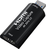 "PremiumCord HDMI Capture Grabber Video Audio į kompiuterį su USB rezoliucija UHD 4K 2160p 30Hz Full HD 1080p 60Hz USB 3.0 Type A Plug and Play Black