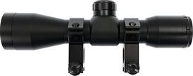 "X-Bow FMA 4x32" aliumininis šautuvo optinis taikiklis turi fiksuotą 4x didinimą ir 8 taikiklį, optika su 32 mm lęšiu.
