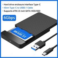 2,5 colio SSD korpusas, išorinis kietojo disko adapteris, SATA HDD korpusas, USB C, 3.1, 6Gbps, skirtas kompiuteriui, „MacBook“, nešiojamam kompiuteriui, HD diskų saugojimo dėžutei USB 3.1