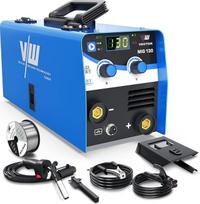 MIG suvirinimo aparatas 130 A, Suvirinimo aparato su šerdine viela rinkinys pradedantiesiems, IGBT interverio suvirinimo aparatas su elektrodų suvirinimo funkcija VECTOR WELDING
