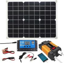 Saulės kolektoriai BlackHäuser, 12 V StarterKitsblack Lankstūs monokristaliniai saulės moduliai, 30 A įkrovimo valdiklis 12 V saulės energijos rinkinys