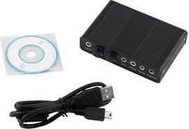 USB 5.1 garso plokštė, 6 kanalų garso plokštė, USB išorinis skaitmeninis optinis SPDIF garso išvesties adapteris, skirtas kompiuteriui / nešiojamajam kompiuteriui