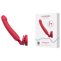 Lovense Mission 2 - programėle valdoma vibratorius su siurbtuku (raudonas)