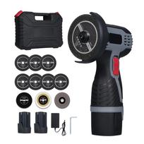 Bešepetėlis kampinis šlifuoklis 17000RPM Akumuliatorinis kampinis šlifuoklis Elektrinis šlifavimo įrankis Mini kampinis šlifuoklis Upgrade Package & 2 Battery-EU plug juoda