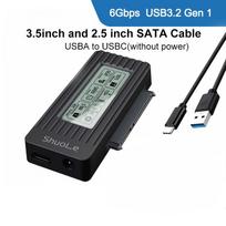 USB 3.0 į SATA IDE kietojo disko adapterio keitiklio laidas, skirtas 3,5 2,5 colio HDD/SSD SATA III kietojo disko adapteriui asmeniniam nešiojamam kompiuteriui LED 3.5 2.5 Cable