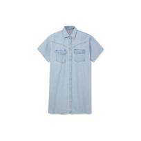 Levis Vienos spalvos Viengubas Džinsinis Trumpomis Rankovėmis Suknelė Moteriškos suknelės Mėlyna A3344-0001 M white