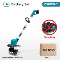 YOFIDRA bešepetis elektrinis sodo kultivatorius vejapjovė rototiller dirvožemio įdirbimui sodo įrankis tinka Makita 18V akumuliatoriaus kaiščiams Without Battery