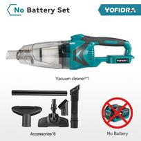 Yofidra 1500 W belaidis rankinis elektrinis dulkių siurblys, įkraunamas valymo įrankis namų automobilinių naminių gyvūnėlių plaukams, skirtas Makita 18V baterijai NO Battety-NO Plug