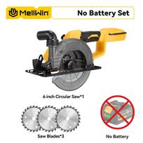 MELLWIN 6 colių 150MM belaidis bešepetėlis diskinis pjūklas rankinis daugiafunkcis elektrinis pjūklas įrankis Makita 18V baterijai Without Battery