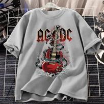 AC/DC Grupės Marškinėliai Vyrams Moterims Retro Viršutiniai Drabužiai Hip Hop Gatvės Apranga Harajuku Trumpomis Rankovėmis Prekės ženklo Marškinėliai Vyriški Drabužiai S