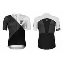 Dviratininko marškinėliai Rock Machine Race Jersey SS, balta/juoda, L