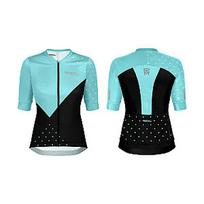 Dviratininko marškinėliai Rock Machine Race Jersey SS WMN, šviesiai mėlyna, XS