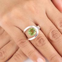 Peridot Gemstone 925 Sterling Silver Jewelry Handmade Ring For Birthday Gift RR-68-2 4