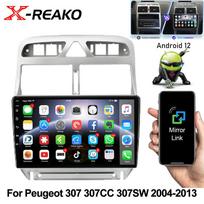 Automobilių radijas, skirtas Peugeot 307 2002-2013 Android 2 Din Automobilio radijo navigacija Multimedija stereo garso priedai 4+64 4G