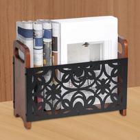 Organizer Bin for Desktop File Storage Basket Wood Rack Books Mails s Toys Snacks Leaf