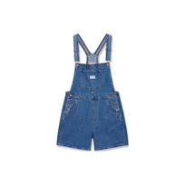 Levis Vienos spalvos Tiesios Kelnės Paprasti Džinsiniai Kombinezonai Moteriški Šortai Mėlyni 52333-0046 XS
