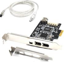 "Pardarsey" PCIe "Firewire" kortelė "Windows 10", IEEE 1394 PCI Express valdiklis, 4 prievadai (3 x 6 kontaktų ir 1 x 4 kontaktų), 1394a "Firewire 800" adapteris "Windows 7/8/Mac OS" su žemo profilio laikikliu