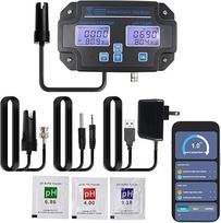 EC pH monitorius hidroponikai, 6-in-1 vandens kokybės testeris su "Wi-Fi", pH matuoklis testeris, nuolatinis pH PPM EC CF drėgmės temperatūros stebėjimas vidaus DWC auginimo sistemoje, hidrorezervuaras