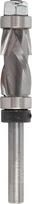 Karbido Compressiom Flush Trim Router Bit 1/4 koto, dvigubo nešiojimo spiralinis antgalis 1/2 colio pjovimo skersmens, spiralinis aukštyn žemyn modelio šablonas Flush Cutting Router Drill Bit