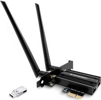 SYONCON PCIe WLAN kortelė, "WiFi 7 BE6500" su "Bluetooth 5.4", trijų dažnių (6 GHz maks. 2882Mbps, 5 GHz maks. 2882Mbps, 2,4 GHz maks. 574Mbps) PCI Express tinklo kortelė, skirta kompiuteriui su "Windows 11