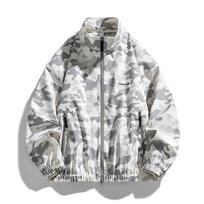 Camouflage Hong Kong Style Jacket for Men's Spring and Autumn Versatile Lapel Jacket XXXL balta