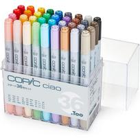 Copic Ciao žymeklių rinkinys 36 spalvos Pagaminta Japonijoje | Meniniai žymekliai Daugiaspalvis eskizavimo žymeklio rašiklis